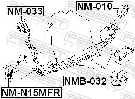 FEBEST Mounting, engine (NM-N15MFR)