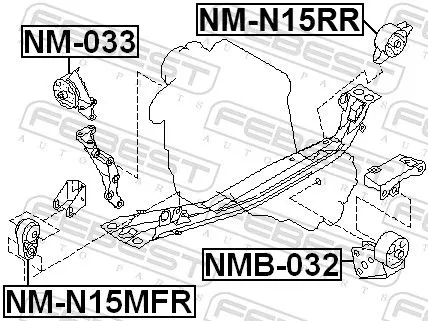 FEBEST Mounting, engine (NM-N15RR)