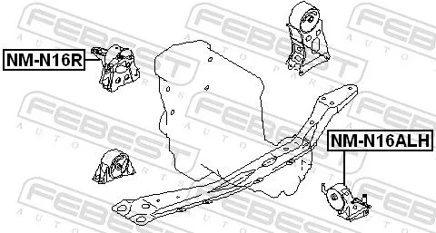 FEBEST Mounting, engine (NM-N16R)