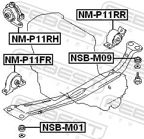 FEBEST Mounting, engine (NM-P11RR)