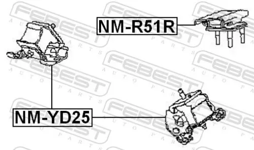 FEBEST Mounting, engine (NM-R51R)