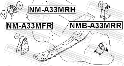 FEBEST Mounting, engine (NMB-A33MRR)