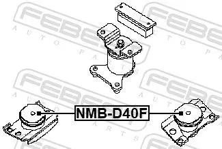 FEBEST Mounting, engine (NMB-D40F)