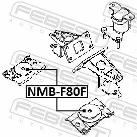 FEBEST Mounting, engine (NMB-F80F)