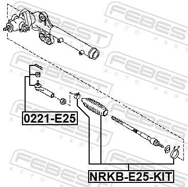 FEBEST Bellow, steering (NRKB-E25-KIT)