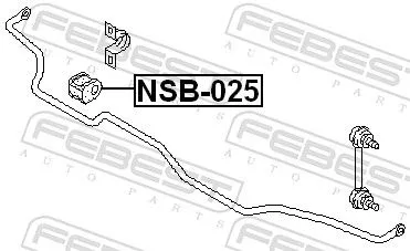 FEBEST Mounting, stabiliser bar (NSB-025)