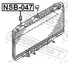 FEBEST Mounting, radiator (NSB-047)