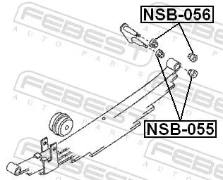 FEBEST Bushing, leaf spring (NSB-056)