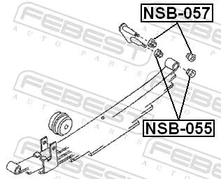 FEBEST Bushing, leaf spring (NSB-057)