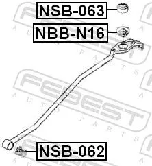 FEBEST Bushing, selector/shift rod (NSB-063)