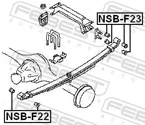 FEBEST Bushing, leaf spring (NSB-F22)