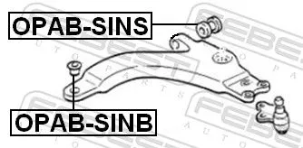 FEBEST Mounting, control/trailing arm (OPAB-SINS)