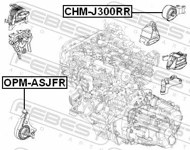 FEBEST Mounting, engine (OPM-ASJFR)