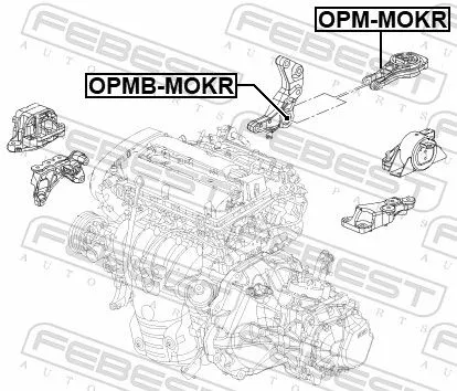 FEBEST Mounting, engine (OPMB-MOKR)