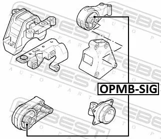 FEBEST Mounting, engine (OPMB-SIG)