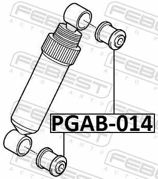 FEBEST Bush, shock absorber (PGAB-014)