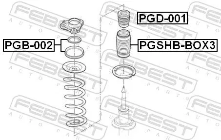FEBEST Rubber Buffer, suspension (PGD-001)