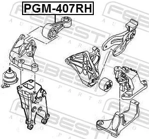 FEBEST Mounting, engine (PGM-407RH)