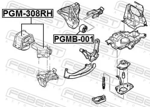 FEBEST Mounting, engine (PGMB-001)