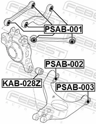 FEBEST Mounting, control/trailing arm (PSAB-002)