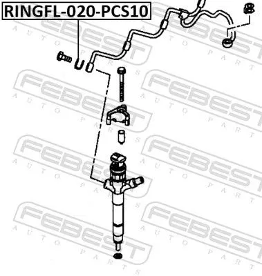 FEBEST Seal Ring, injector (RINGFL-020-PCS10)