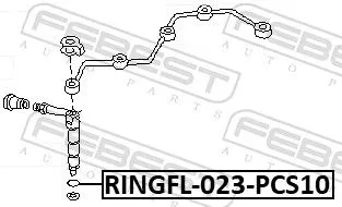 FEBEST Seal Ring, injector (RINGFL-023-PCS10)