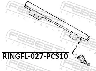 FEBEST Seal Ring, injector (RINGFL-027-PCS10)