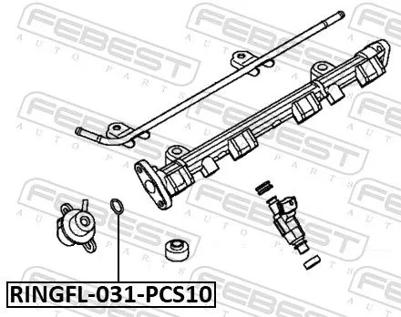 FEBEST Seal, fuel line (RINGFL-031-PCS10)