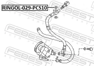 FEBEST Shaft Seal, power steering pump (RINGOL-029-PCS10)