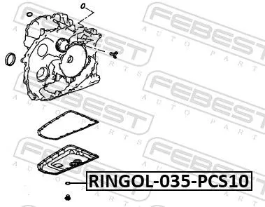 FEBEST Seal Ring, oil drain plug (RINGOL-035-PCS10)
