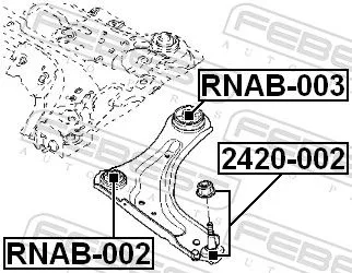 FEBEST Mounting, control/trailing arm (RNAB-003)