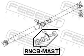 FEBEST Bearing, propshaft centre bearing (RNCB-MAST)
