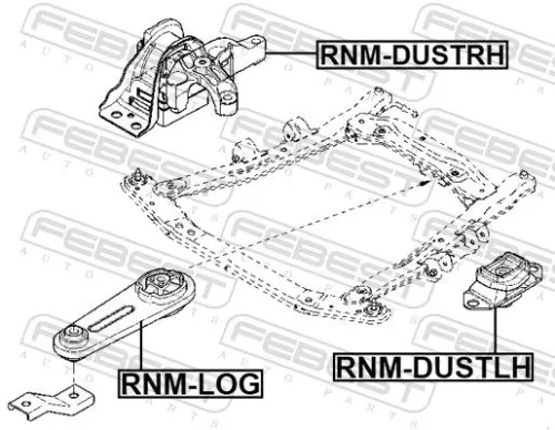 FEBEST Mounting, engine (RNM-DUSTRH)
