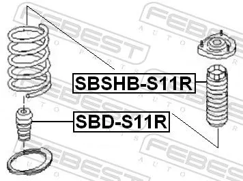 FEBEST Rubber Buffer, suspension (SBD-S11R)