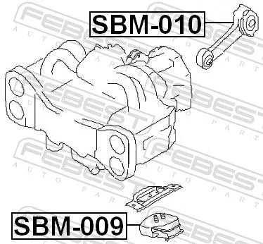 FEBEST Mounting, engine (SBM-009)