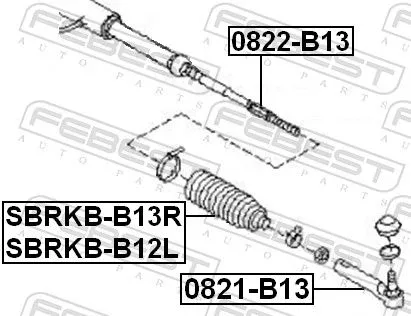 FEBEST Bellow, steering (SBRKB-B12L)
