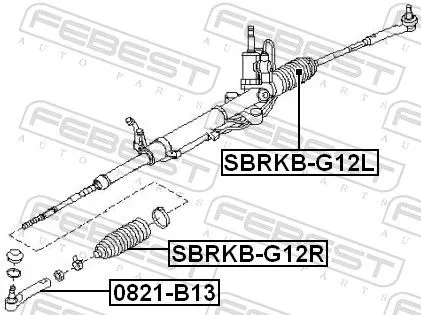 FEBEST Bellow, steering (SBRKB-G12L)