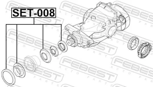FEBEST Shaft Seal, differential (SET-008)