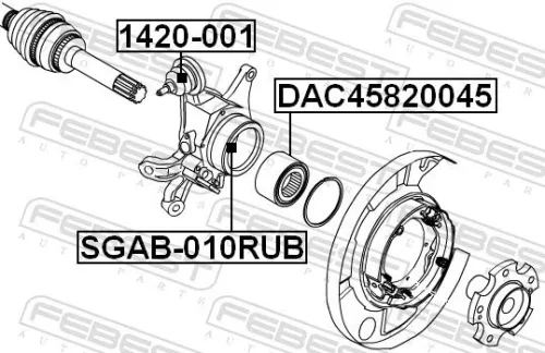 FEBEST Mounting, control/trailing arm (SGAB-010RUB)