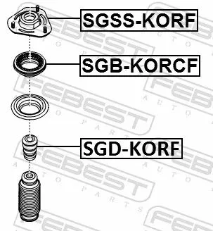 FEBEST Rubber Buffer, suspension (SGD-KORF)