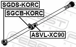 FEBEST Joint, propshaft (SGDS-KORC)