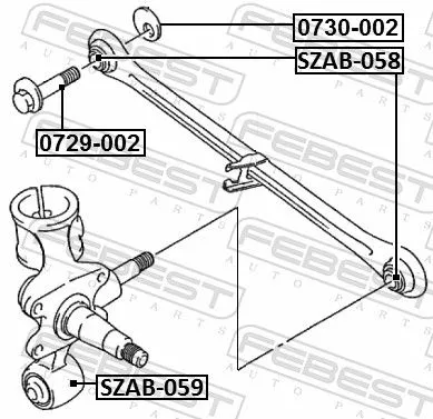 FEBEST Mounting, control/trailing arm (SZAB-059)