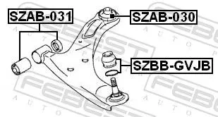 FEBEST Repair kit, supporting/ball joint (SZBB-GVJB)