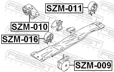 FEBEST Mounting, engine (SZM-011)