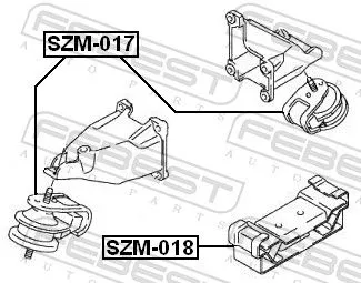 FEBEST Mounting, engine (SZM-017)