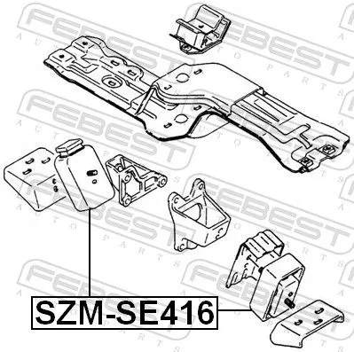 FEBEST Mounting, engine (SZM-SE416)