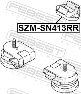 FEBEST Mounting, engine (SZM-SN413RR)