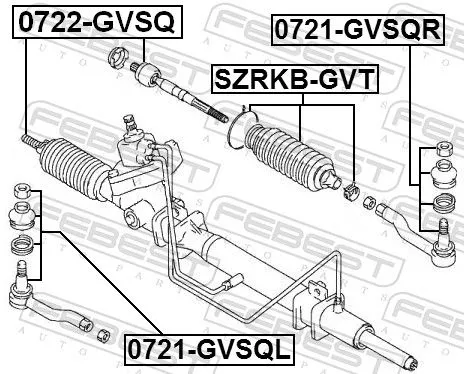 FEBEST Bellow, steering (SZRKB-GVT)