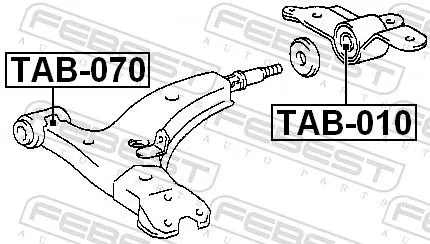 FEBEST Mounting, control/trailing arm (TAB-010)