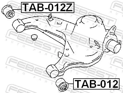 FEBEST Mounting, control/trailing arm (TAB-012)